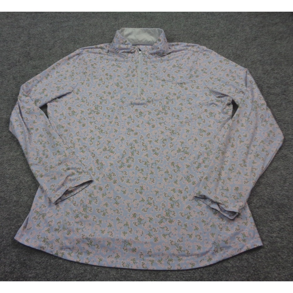 Rhoback 1/4 Zip Pullover Womens XL Cherry Blossom Long Sleeve Performance